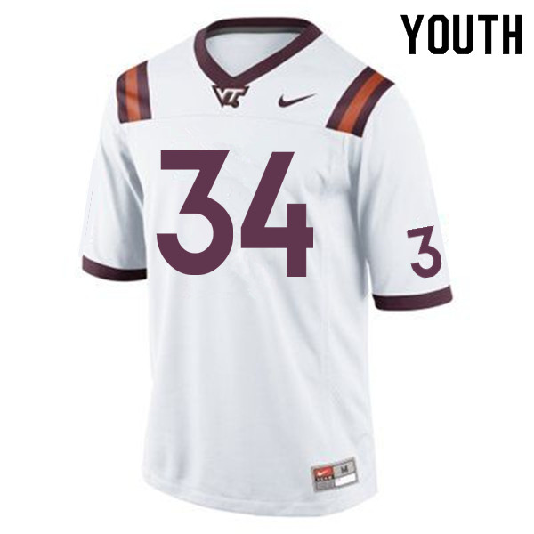 Youth #34 Alan Tisdale Virginia Tech Hokies College Football Jerseys Sale-Maroon